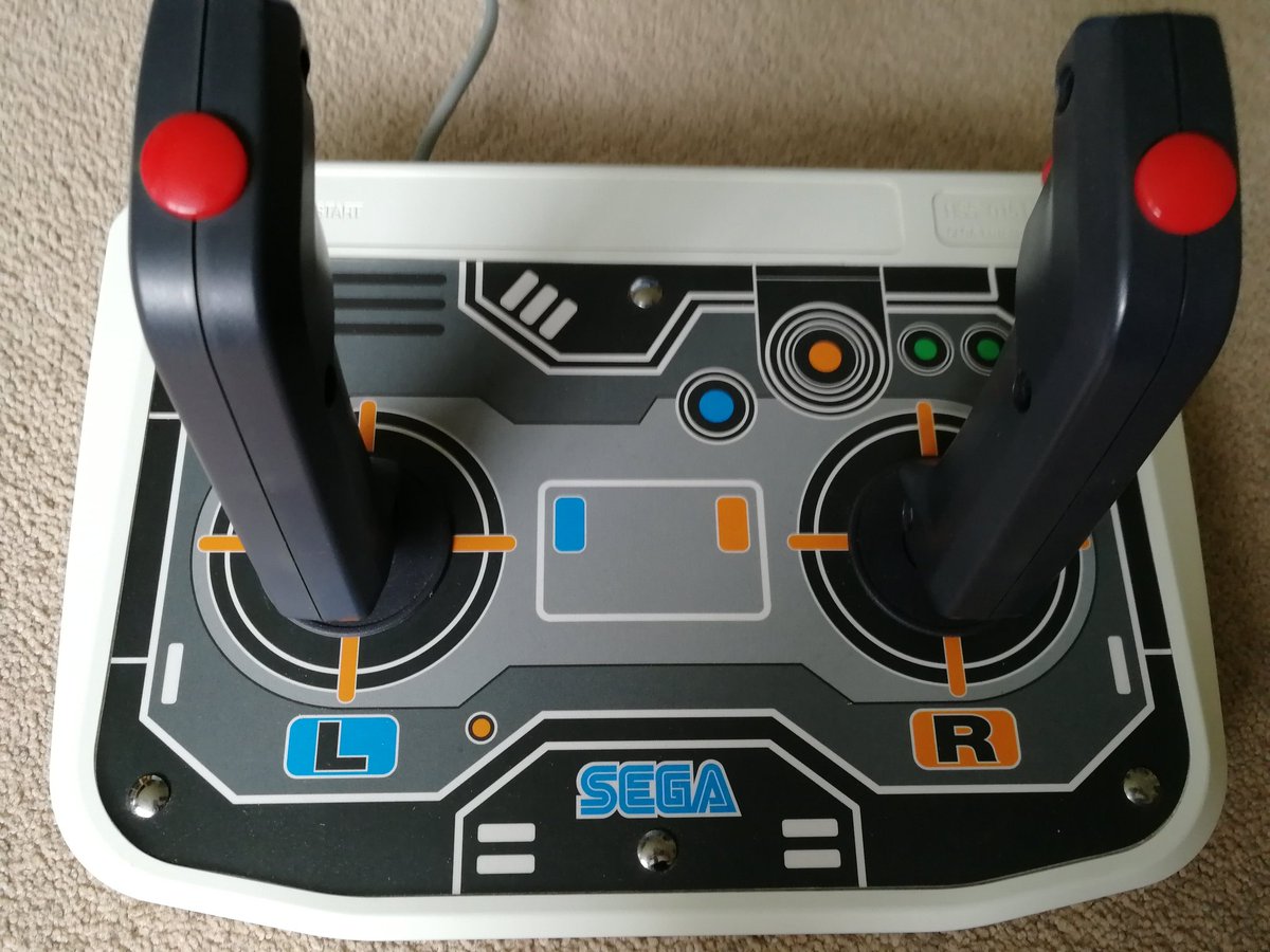 KeithBarlow82's tweet photo. It's finally arrived! I've been wanting to add the twin stick to my collection for so long and I'm so hyped to finally be able to play Virtual On the way it was intended! #SEGA #SegaSaturn https://t.co/HOxrvW4MJ1