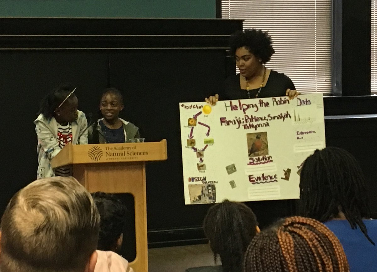 PhilaEdFund's tweet image. Pics from our Philly Scientists Summit at the @AcadNatSci. Middle-school students from Martha Washington Out-of-School-Time Program and Belmont Charter School presented biodiversity research projects to teachers, family members, project staff, and students. #phled #PhillySTEM