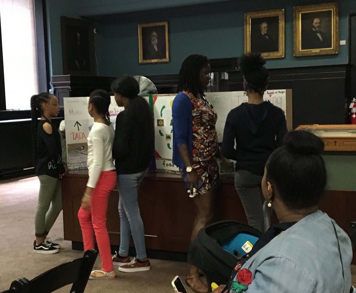 PhilaEdFund's tweet image. Pics from our Philly Scientists Summit at the @AcadNatSci. Middle-school students from Martha Washington Out-of-School-Time Program and Belmont Charter School presented biodiversity research projects to teachers, family members, project staff, and students. #phled #PhillySTEM