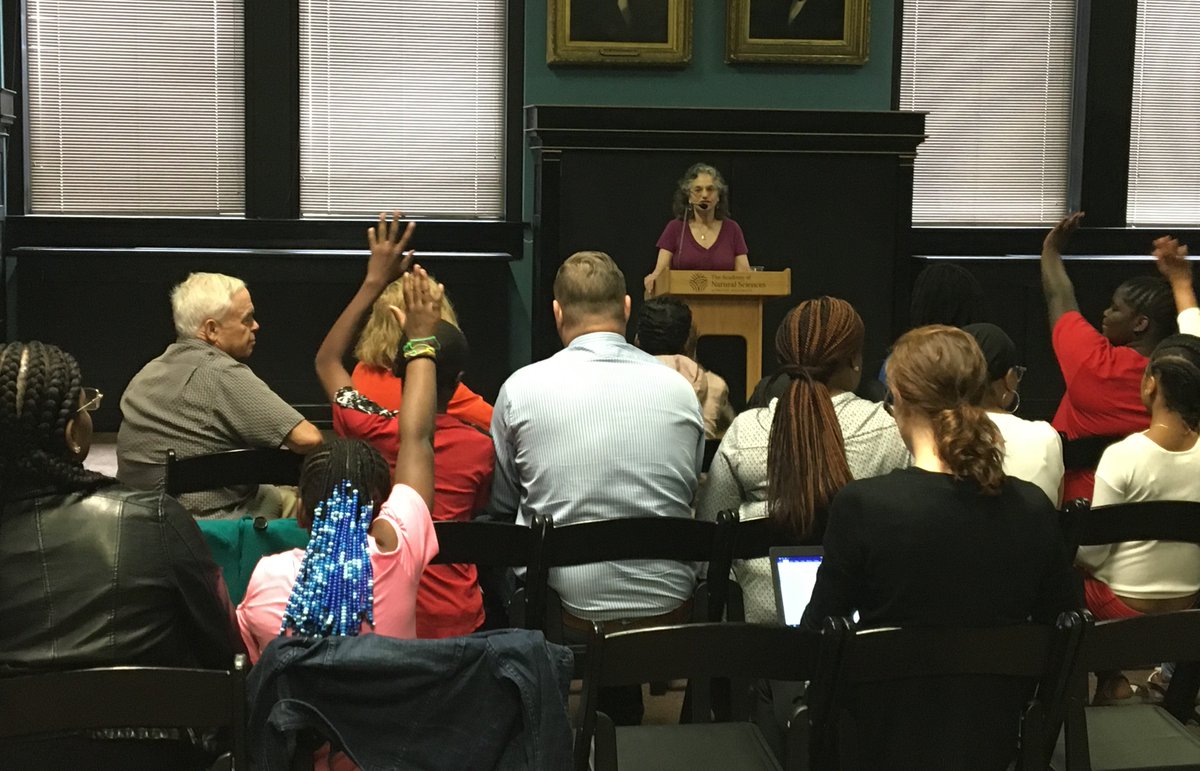 PhilaEdFund's tweet image. Pics from our Philly Scientists Summit at the @AcadNatSci. Middle-school students from Martha Washington Out-of-School-Time Program and Belmont Charter School presented biodiversity research projects to teachers, family members, project staff, and students. #phled #PhillySTEM