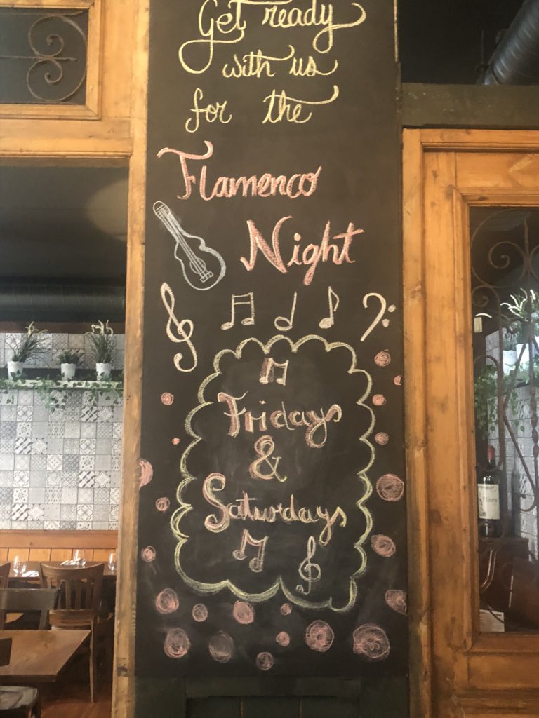 “Flamenco Night” 💃💃💃
Every Friday &amp; Saturday with the amazing Enrique 😊💃🥘