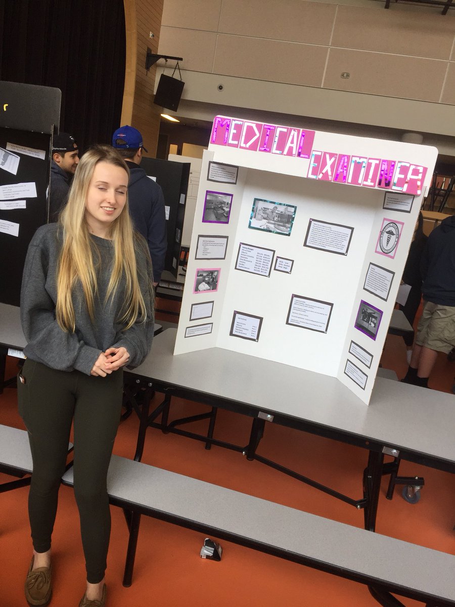 CPAMrWeber's tweet photo. @CPAHighSchool O2 students’ career fair. They went to job shadows, researched a career and created the fair!  They rocked it! #O2CPAcareerfair https://t.co/8XVfIZkIVz