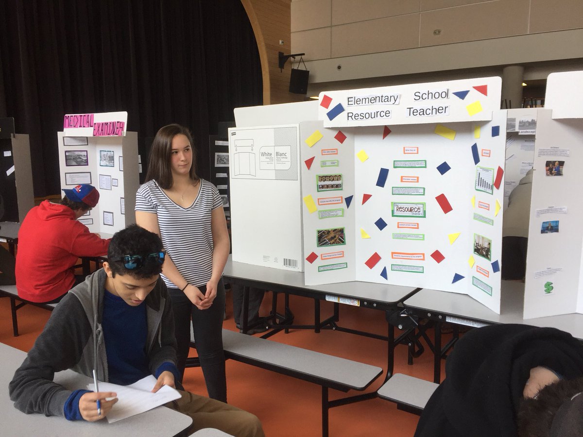 CPAMrWeber's tweet photo. @CPAHighSchool O2 students’ career fair. They went to job shadows, researched a career and created the fair!  They rocked it! #O2CPAcareerfair https://t.co/8XVfIZkIVz