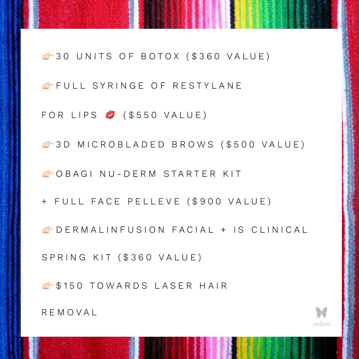 LET’S TACO ‘BOUT YOUR SKIN - Exclusive Event - Thursday, June 14th 6-8pm - Fuzzy’s Tacos, Beer, Wine, Demo’s, 25% off products and services and lots of giveaways! You don’t want to miss it! - RSVP to reserve your spot!  (405)242-6040 - info@radianokc.com