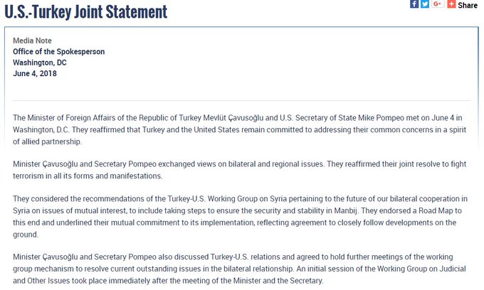 A U.S.-Turkey Joint Statement.