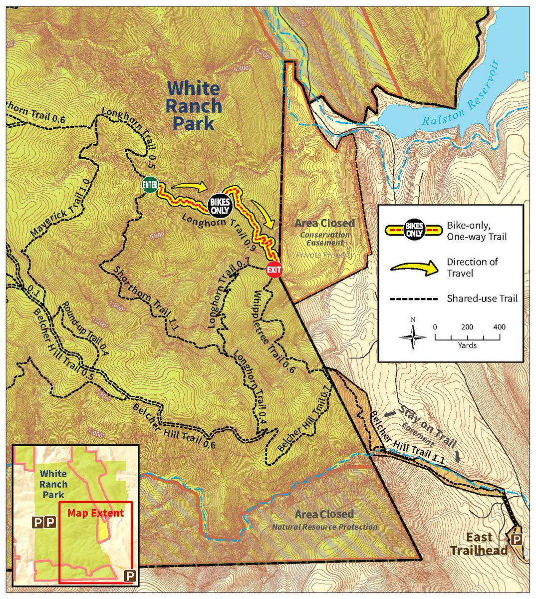 On June 18, 2018, a portion of Longhorn Trail at White Ranch Park will be designated as bike only, for a pilot year. Visitor surveys will be collected during this time. See full news release: jeffco.us/CivicAlerts.as… #jeffcotrails #golden