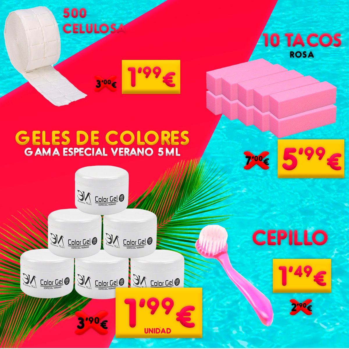 economicnails's tweet photo. ☀OFERTAS ESPECIAL VERANO ☀
Se acerca el Verano y para celebrar el calorcito nuevas ofertas con hasta un 70% de Descuento. Pedidos: https://t.co/rf8NFjjMlo o 951 213 305
#oferta #offer #descuento #discount #verano #summer #uñas #nails #nailsart #nailsdesign @MissandChic https://t.co/F3CBUXTYzO