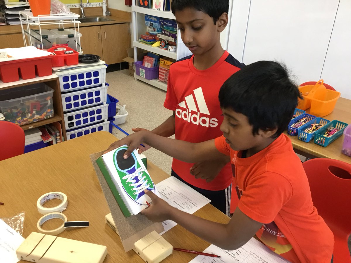 cwylie2's tweet photo. After observing many different animal feet, we are testing a variety of materials in order to design a shoe that will allow a person to climb a wall! #engage103 https://t.co/yUc8GYitlH