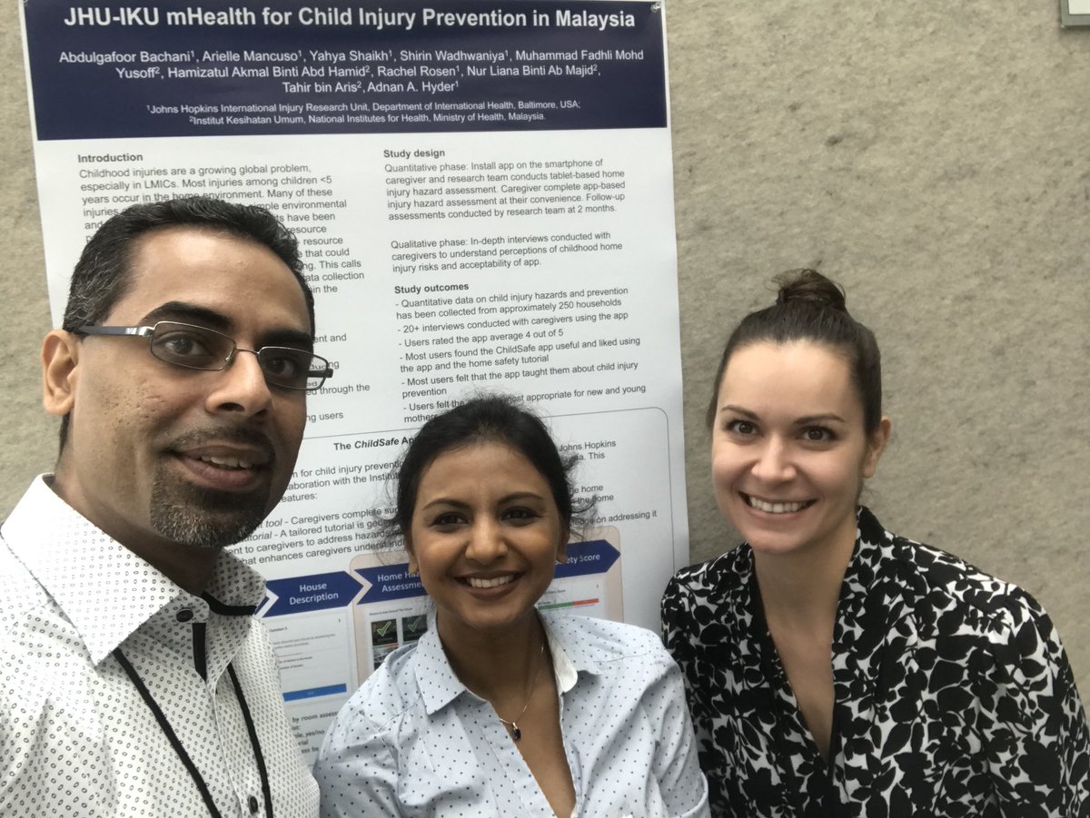 tinaminadika's tweet photo. @abachani1 and Arielle presenting #mchild work in 🇲🇾 #teamIIRU @HopkinsINJURIES @NIHOBSSR mHealth tech showcase https://t.co/XOBGP9iBGY