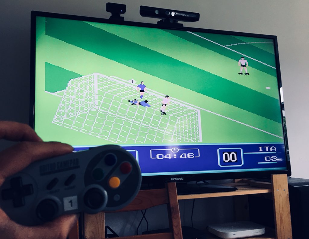 fluidplayuk's tweet photo. Playing some #goal on the #nes through our very own #fluidbox #retrogaming #fluidplay #theretrogamers #8bitdo https://t.co/HgY036WhKm