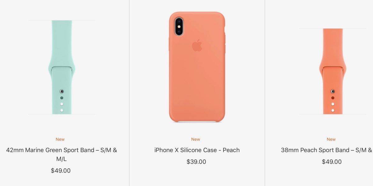 Apple introduces new colors for iPhone 7/8/X silicone cases, Apple Watch sport bands 9to5mac.com/2018/06/04/app… by <a href="/ChanceHMiller/">Chance Miller</a>