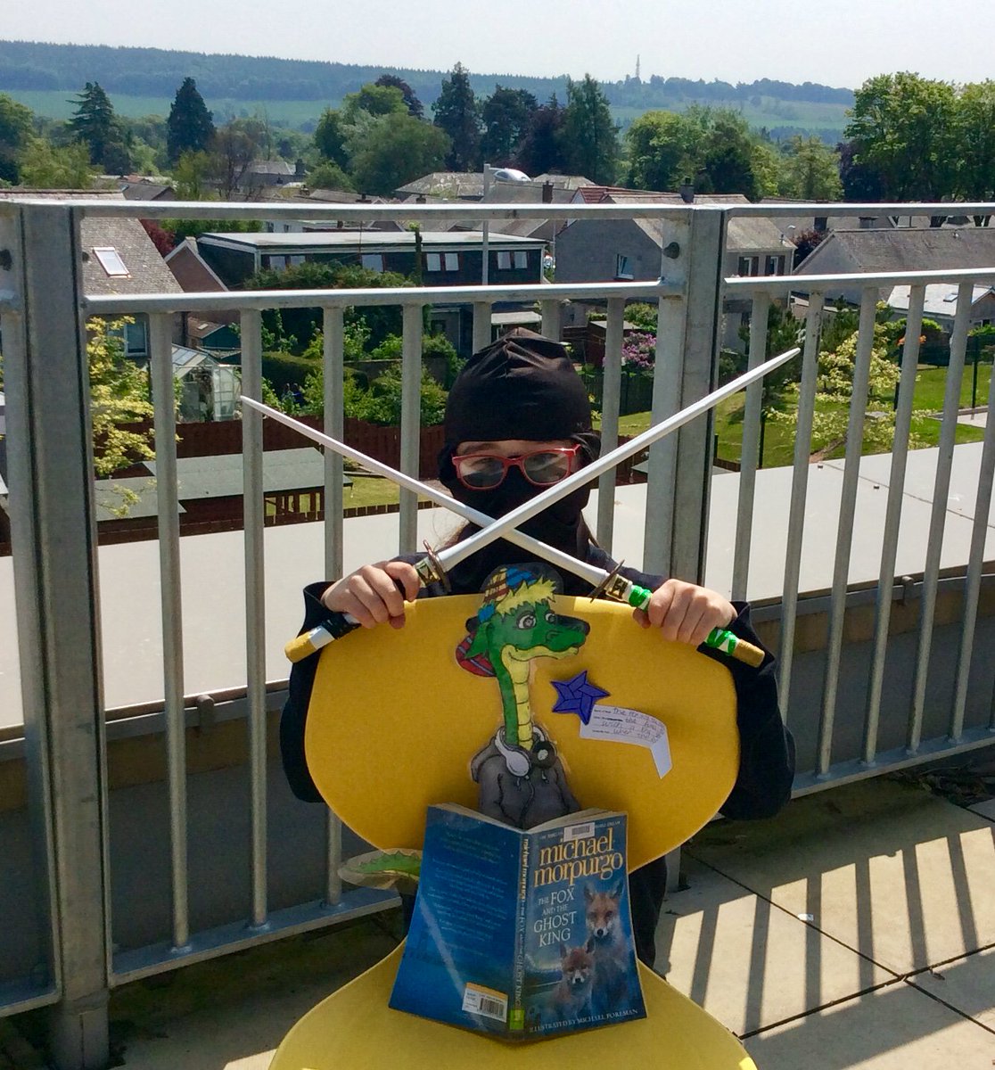 BrechinHighLib's tweet photo. Ella’s our most prolific #BookNinja reviewer, &amp; her #readerdevelopment is testimony to this. Ella read, nay imbibed, #MichaelMorpurgo’s ‘The Fox and the Ghost King’ in a week! “I liked when the foxes dug up the king 👑, they made friends &amp; he granted a wish.” 10/10 ninja ⭐️s! https://t.co/AFah9s4bWp
