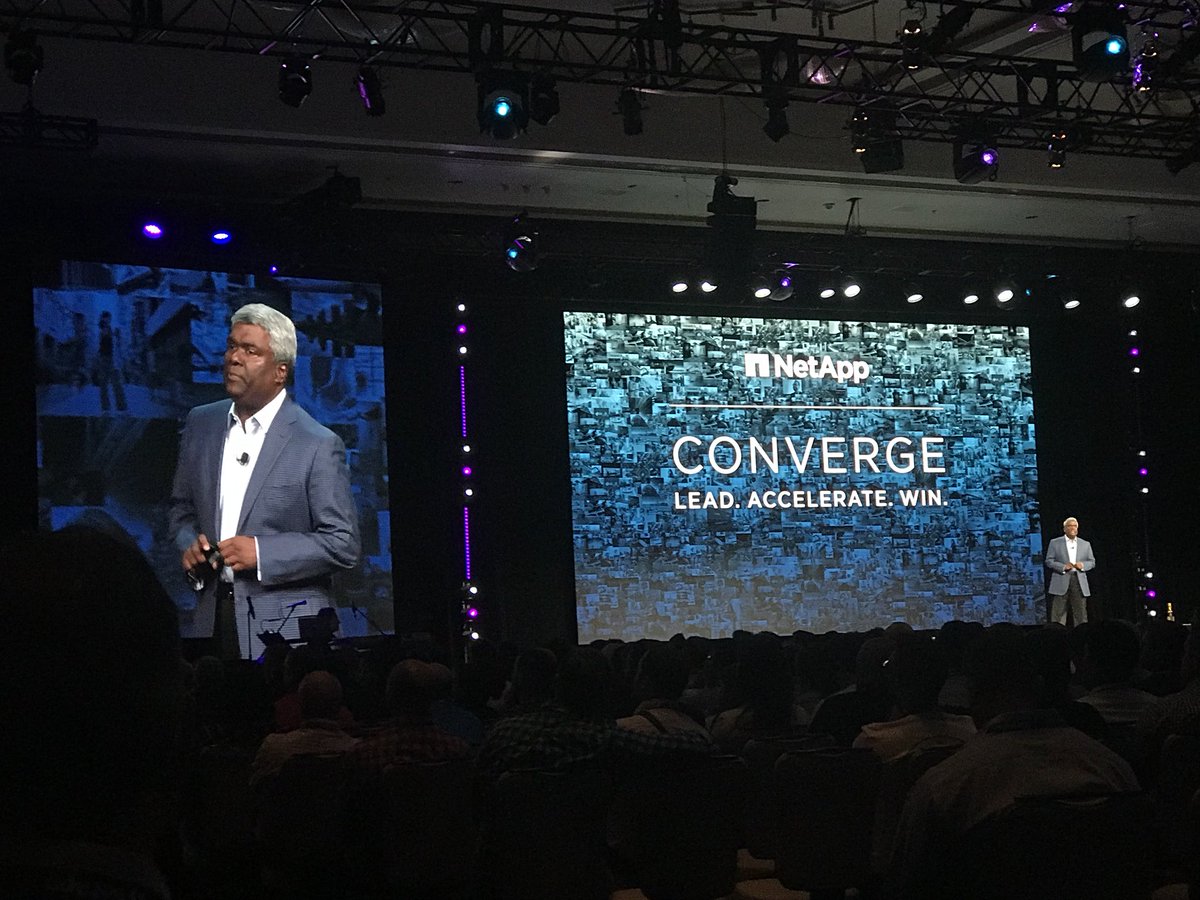 nmtim70's tweet image. George on the stage at kickoff!  #netapp #NetAppConverge