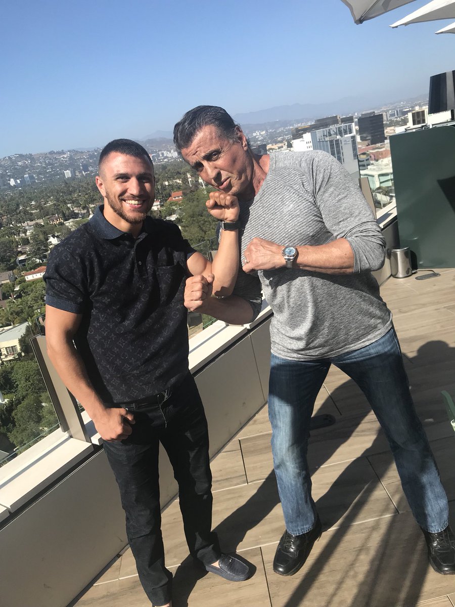 Lomachenko with Stallone