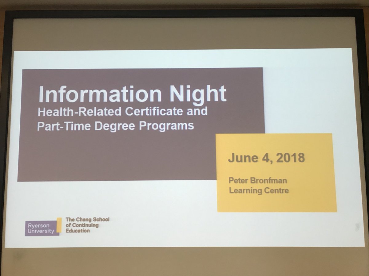 daliahanna's tweet photo. Getting ready for the Information Night for the Health-Related Certificate and Part-Time Degree Programs @ChangSchool https://t.co/6djdcR0D10