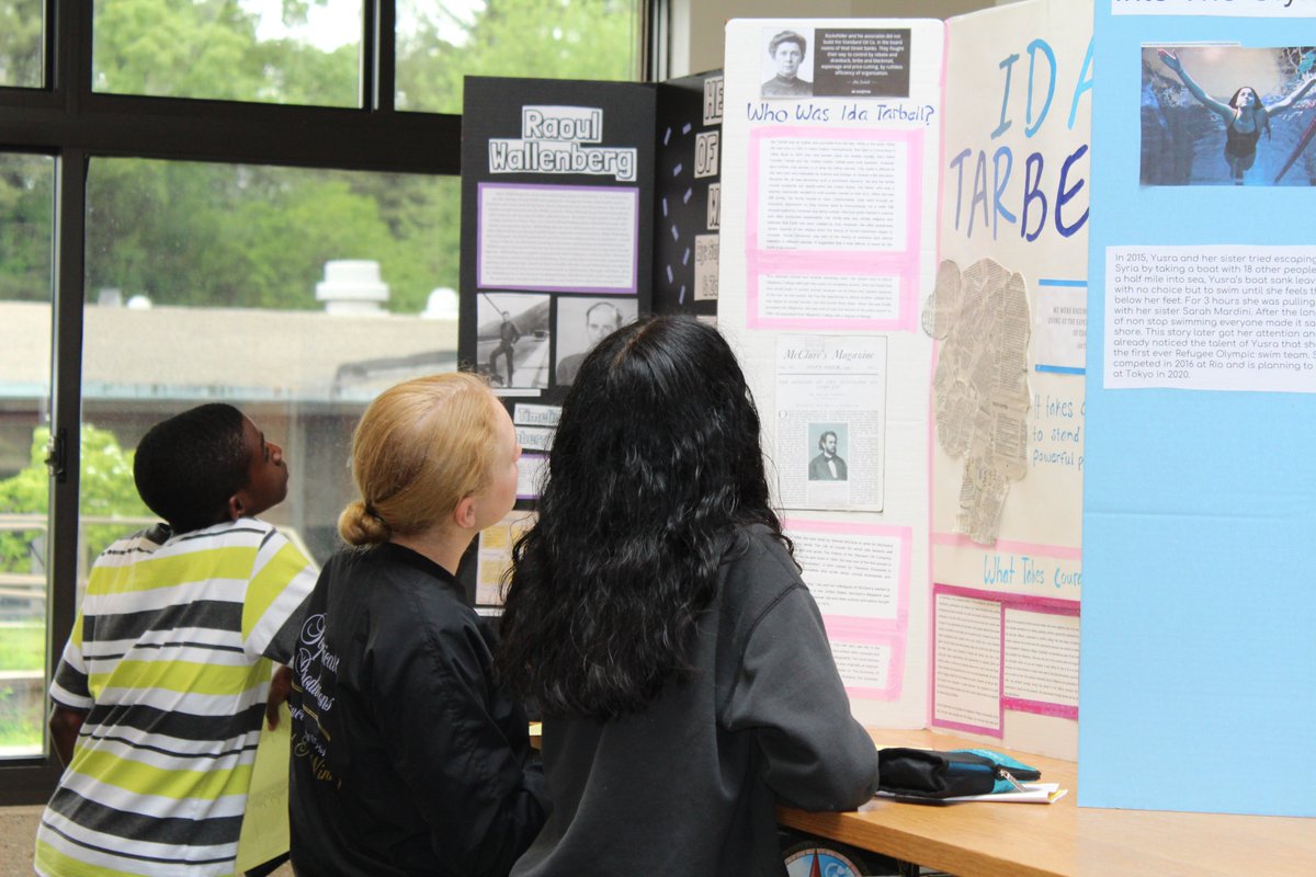 IarLibrary's tweet photo. Seventh graders inspired us today with their analysis of what takes courage.  They created videos, websites, graphic novels, presentations, music, choreography, exhibits, and more to demonstrate their new learning.  It was a wonderful afternoon of sharing! https://t.co/Vu1l6CKZnN