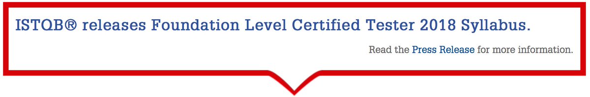 ISTQBORG's tweet photo. ISTQB® releases new Certified Tester Foundation Level 2018 (CTFL) Syllabus!
https://t.co/7b4yAtDW4Y #ISTQB https://t.co/WP2UhY62o3