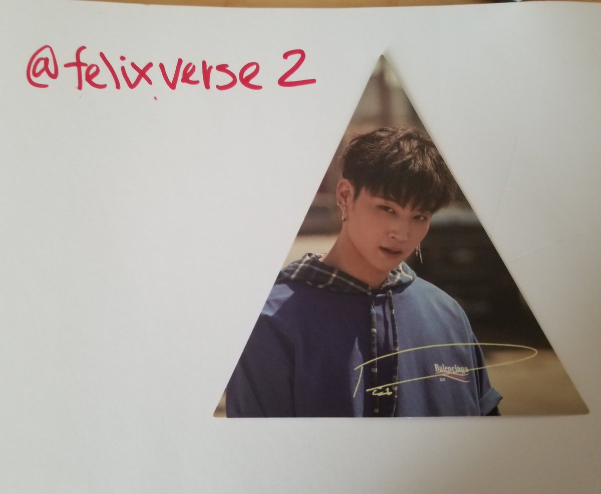 felixsverse2's tweet photo. WTT:
Have: see pics
Want: Felix baby pc
Felix or Chan mixtape pcs
BamBam, Jackson or Youngjae 7for7 triangle
Usa only. https://t.co/Tgu3rs9Dfd