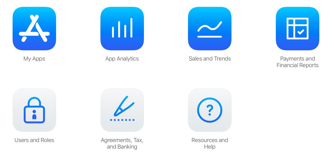 SuzGupta's tweet photo. Well, hello new iTunes Connect icons! #iosdev #iosmarketing #WWDC18 https://t.co/FuHj0QsrkL