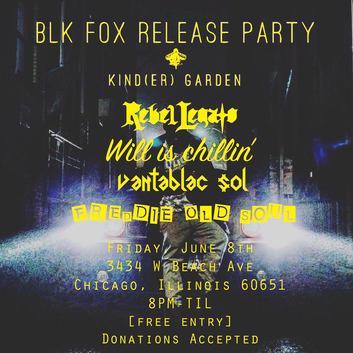 VantablacSOL's tweet photo. Shows this Month 

June 8th - Kinder Garden 
June 25th - Inn Joy 
June 29th - Steelhaus https://t.co/ujf0tFWSgw