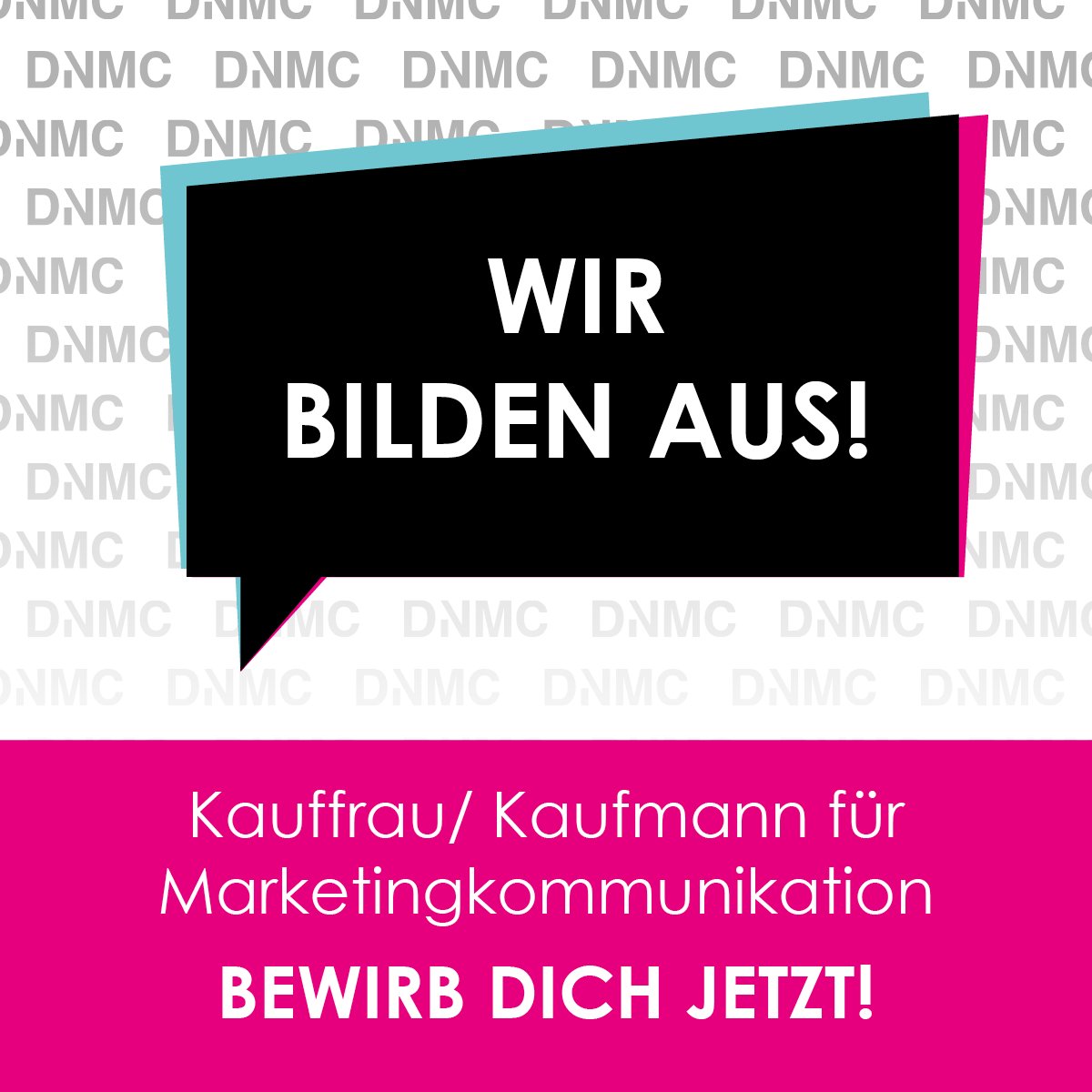 DNMC_GmbH's tweet photo. ✅ Jung und kreativ
✅ Nicht auf den Mund gefallen
✅ Auf der Suche nach einer Ausbildung
Wir suchen zum nächsten Ausbildungsjahr eine/n Kauffrau/ Kaufmann für Marketingkommunikation. https://t.co/zSrG2bF5Y4 https://t.co/mT8mJ5A1eg