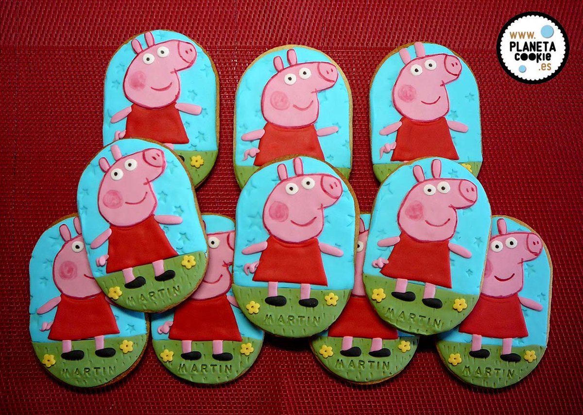 PlanetaCookie's tweet photo. Peppa Pig y sus amigos #planetacookie #fondantcookies #galletasdecoradas #peppapig https://t.co/5vEPCaU4JT