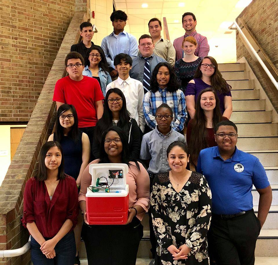 These Key Club members from New Tech Academy, could change the world. They've built a temperature sensor that would help save the lives of mothers and babies. Read more: bit.ly/2JiRQBF #elimin8