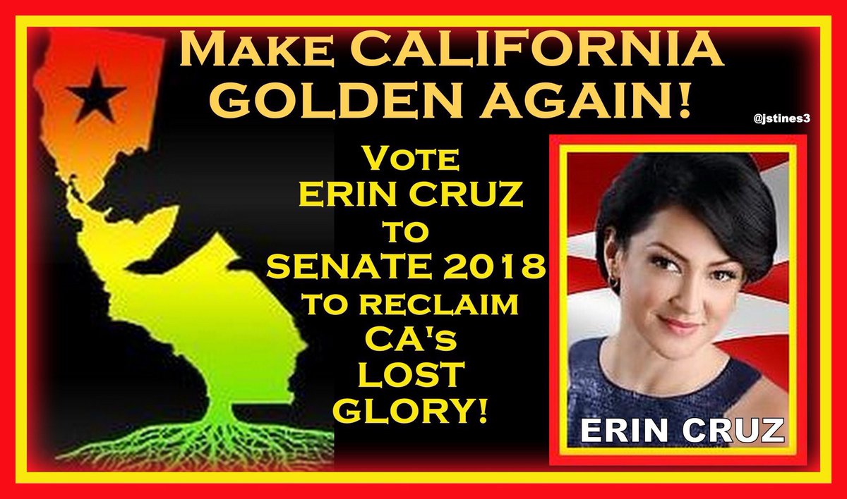 skramerbyu_82's tweet photo. 🇺🇸 #CaliforniaPatriots tomorrow is the day we begin to #MakeCaliforniaGoldenAgain
Vote 👉 @RealErinCruz 👈
#ErinCruzForUSSenateCA
➡️ https://t.co/GLDLX6B9Kr ⬅️
Time to #FireDiFi to #KAG
#NRA ✅
#LessTax ✅
#ProLife ✅
#SwampBuster ✅
#BuildKatesWall ✅
@TeamErinCruz https://t.co/xSv9cuElu3