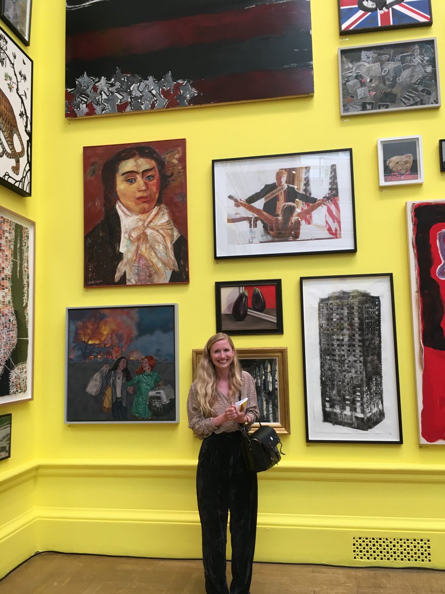 ElleGraceGreen's tweet photo. Thank you @Alan_Measles for picking my introspective aubergine for your room, and for putting her in such excellent company! #rasummerexhibition #artmadenow #varnishingday https://t.co/apd5j5grnm