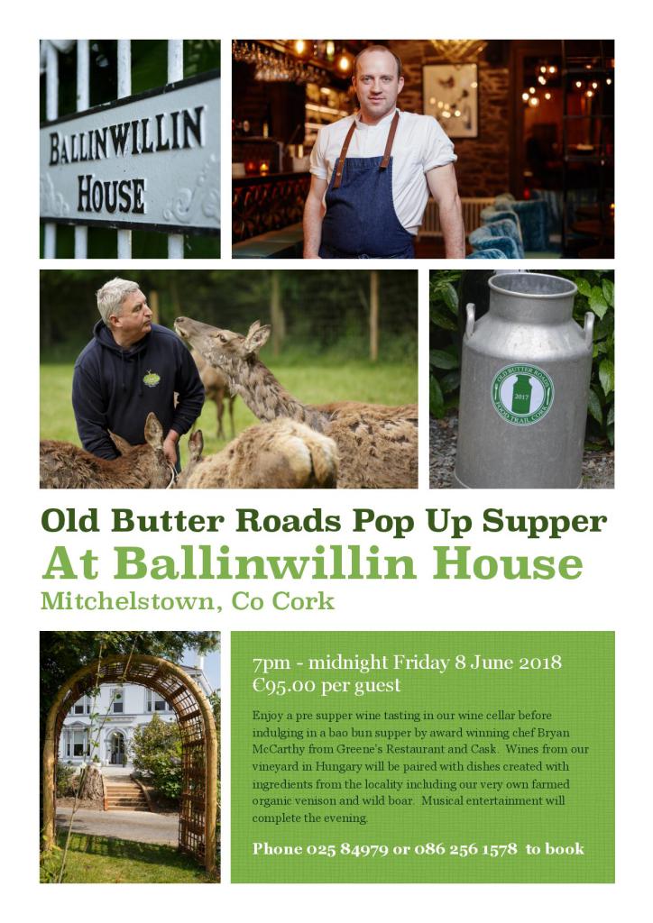 Old Butter Roads <a href="/oldbutterroads/">Old Butter Roads</a> Pop Up Supper with Chef Bryan McCarthy <a href="/newfoodie2012/">Bryan McCarthy</a> at <a href="/BalinwillinFarm/">Ballinwillin House Farm</a> House, Friday 8th June - See irishfoodtours.ie/upcoming-event…