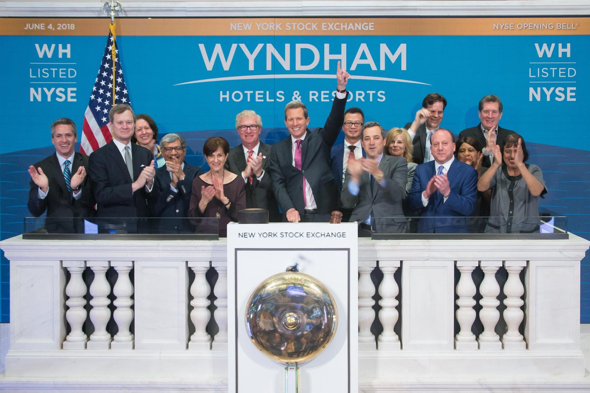 WyndhamHotels's tweet photo. Celebrating our debut today as our team members ring the bell at the @NYSE! https://t.co/i3k6sfJoHo