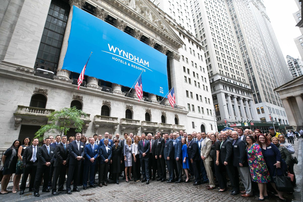 WyndhamHotels's tweet photo. Celebrating our debut today as our team members ring the bell at the @NYSE! https://t.co/i3k6sfJoHo