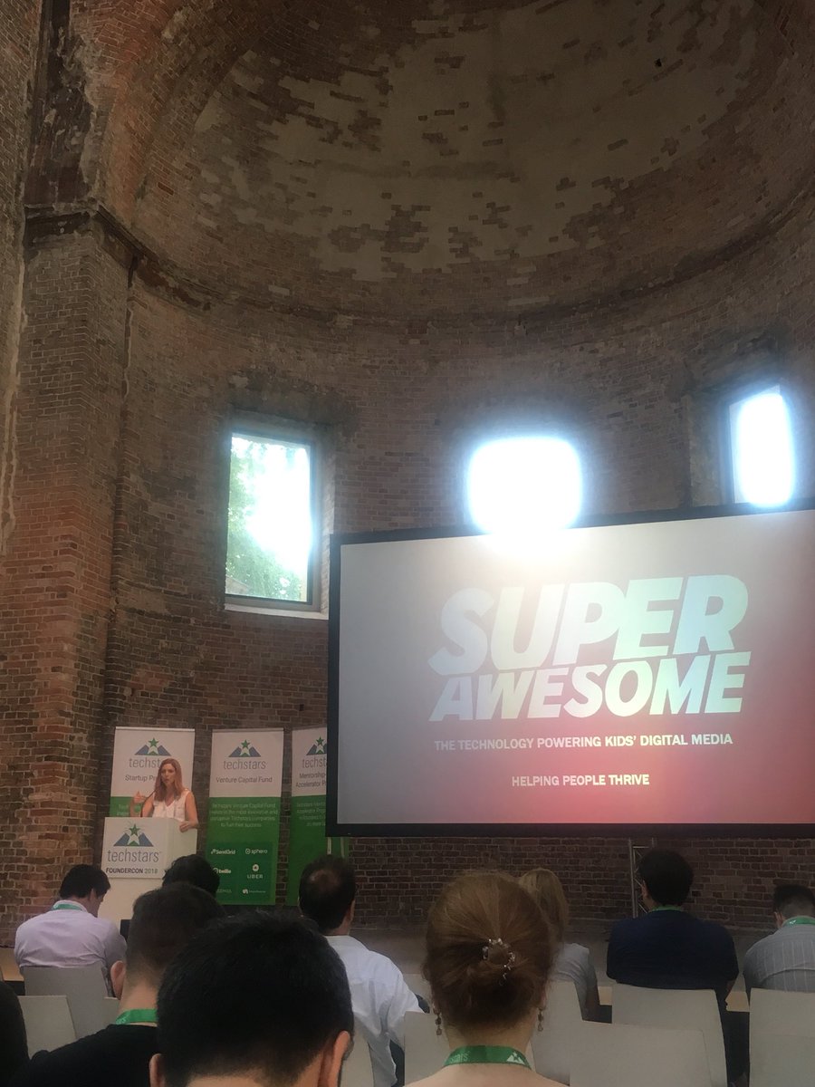 Great keynote &amp; tips from <a href="/GoSuperAwesome/">SuperAwesome</a> Co-Founder <a href="/MarinaTheGreat_/">Marina Gorey (Kenny)</a> about helping people thrive at @techstars #foundercon2018