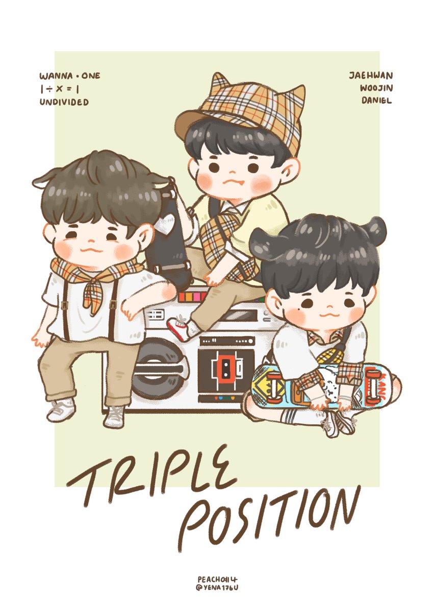 Yena176U's tweet photo. ✨ TRIPLE POSITION - 캥거루 (Kangaroo) 

#WannaOne #워너원 #UNDIVIDED
#TriplePosition #캥거루
#강다니엘  #김재환  #박우진
#PEACHYENA #팬아트
#WANNAONEFanart https://t.co/6WxpExoSuV