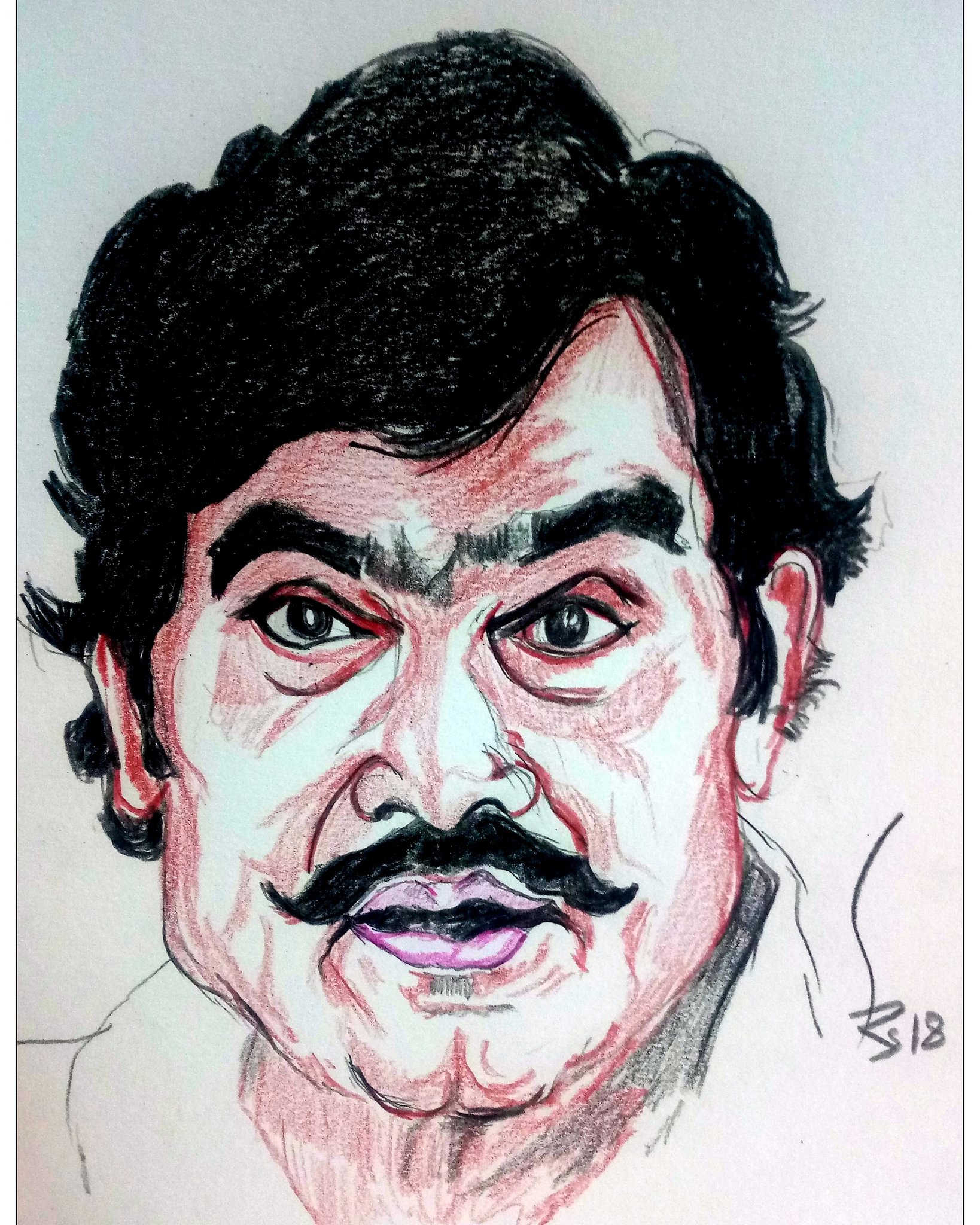 Happy birthday Ashok Saraf sir (mama)
Colour pencils on A4 paper 