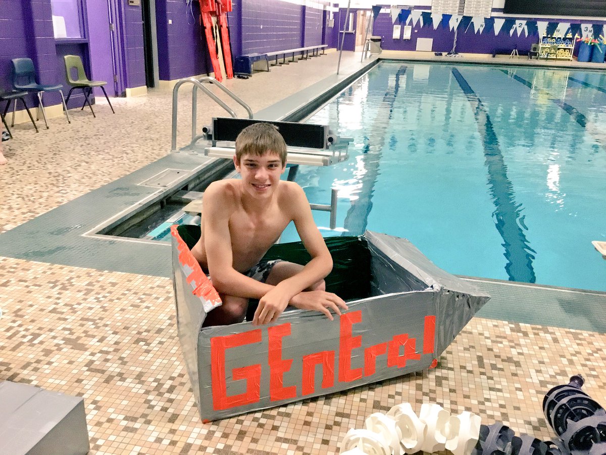 GretaVoit's tweet photo. ...and the winner of the @North_INSPIRE #Physicsland Boat Races is... THE GENERAL!!! Designed by Nick M. and Colin N.! :) They crossed the pool in 29.54 seconds! #Congrats :) https://t.co/LoxdZEHXrv