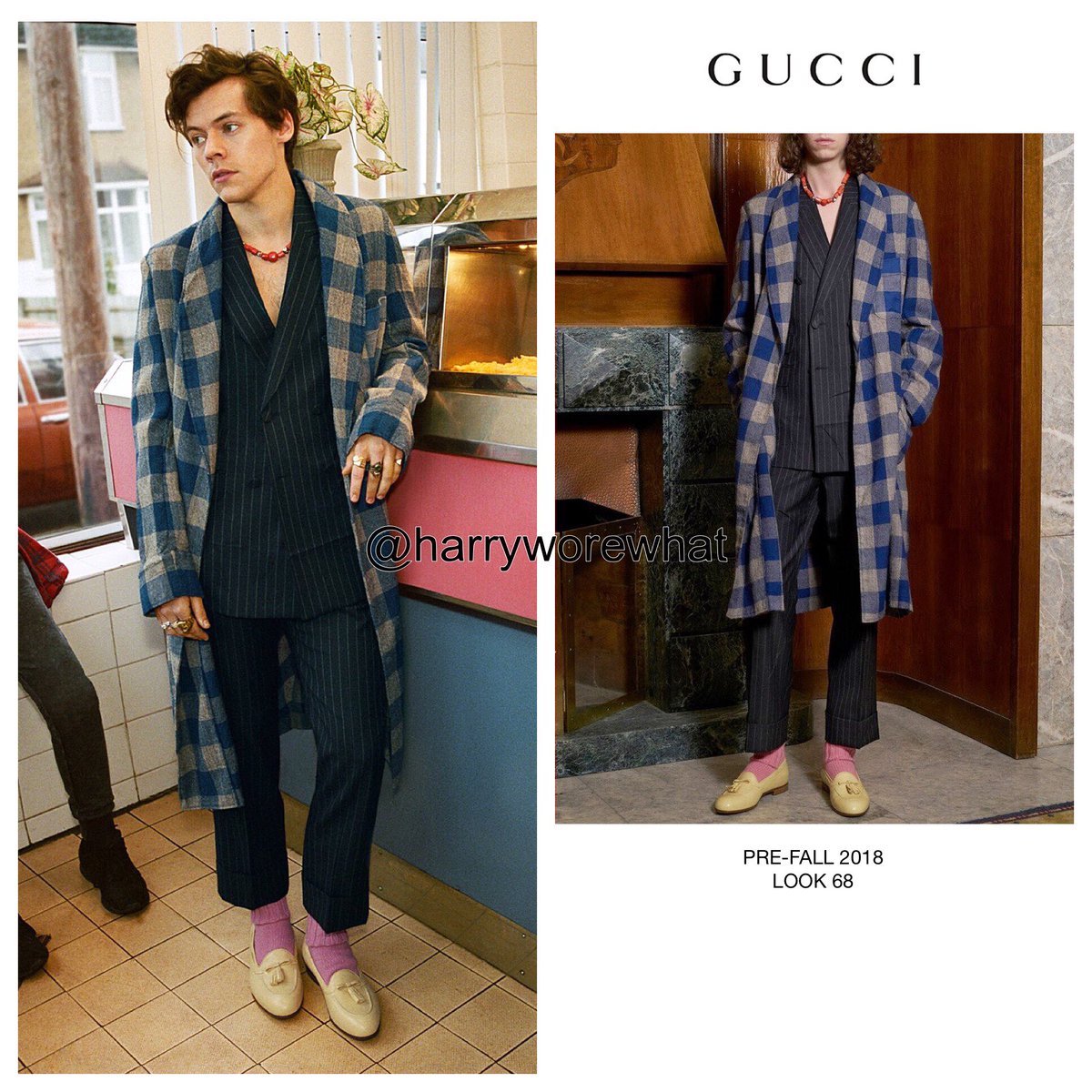 Harry wore #Gucci Pre-Fall 2018 Look 68 for the new #GucciTailoring campaign. gucci.com/uk/en_gb/shop-…

Creative Director: #AlessandroMichele
Photographer: #GlenLuchford
Art Director: #ChristopherSimmonds
