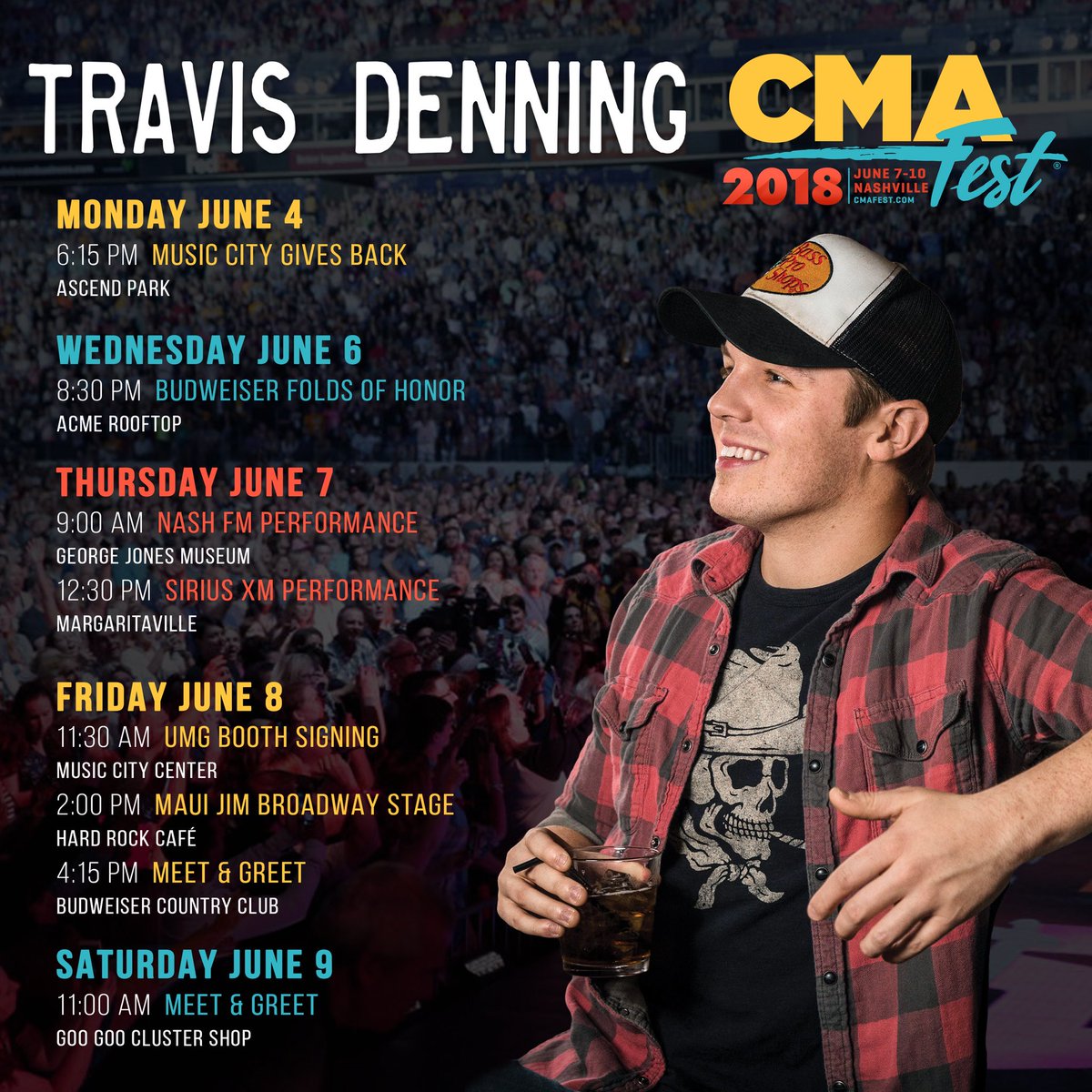 And Here. We. GO. #CMAFest is upon us y’all. Here’s where I’ll be all week.