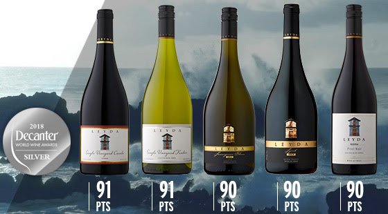 LeydaWines's tweet photo. Viña Leyda is awarded five medals in the DWWA 2018. In the fifteenth version of the competition, five elegant wines from Viña Leyda –pioneer of the cool, coastal valley– received Silver Medals as well as scores of 90 points or above. https://t.co/FH06Jvjmvd