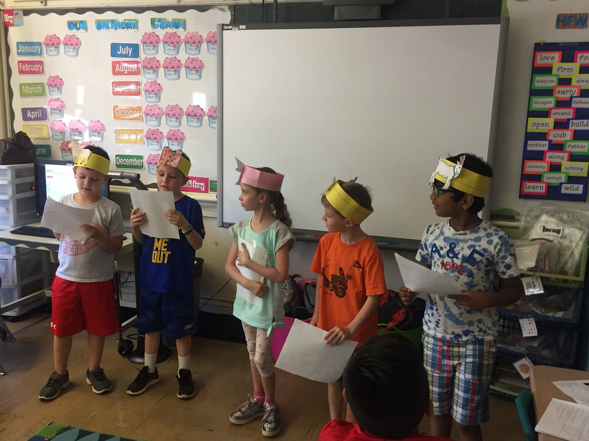 JillianFormosa's tweet photo. First graders had a blast performing their scripts from Reader’s Theater! #readersworkshop https://t.co/eX7XNqEDhF