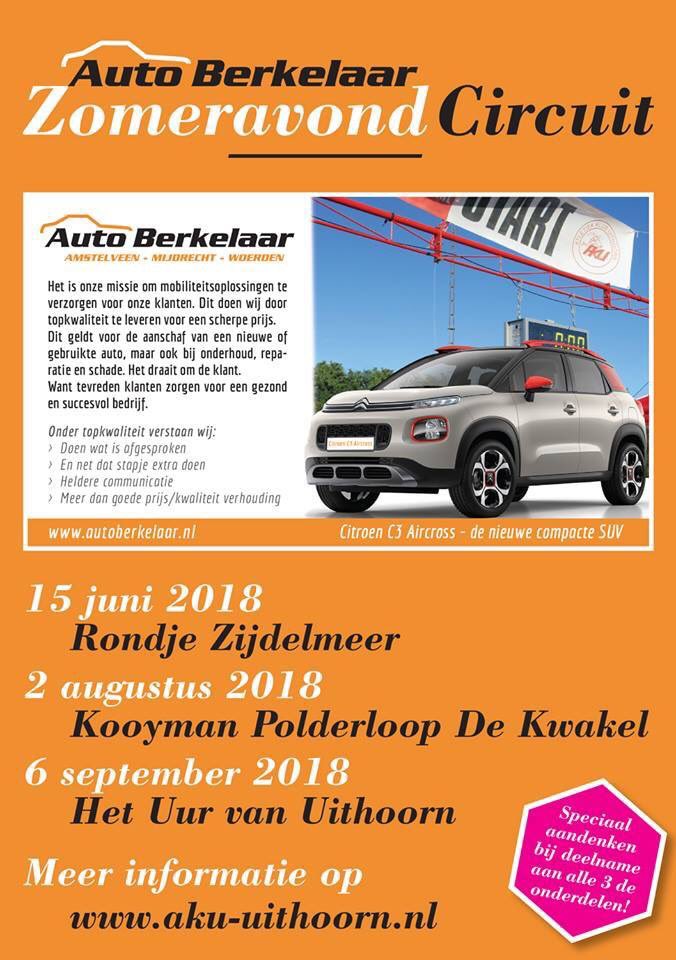 Wie doet er mee? Auto Berkelaar Zomeravondcircuit 2018