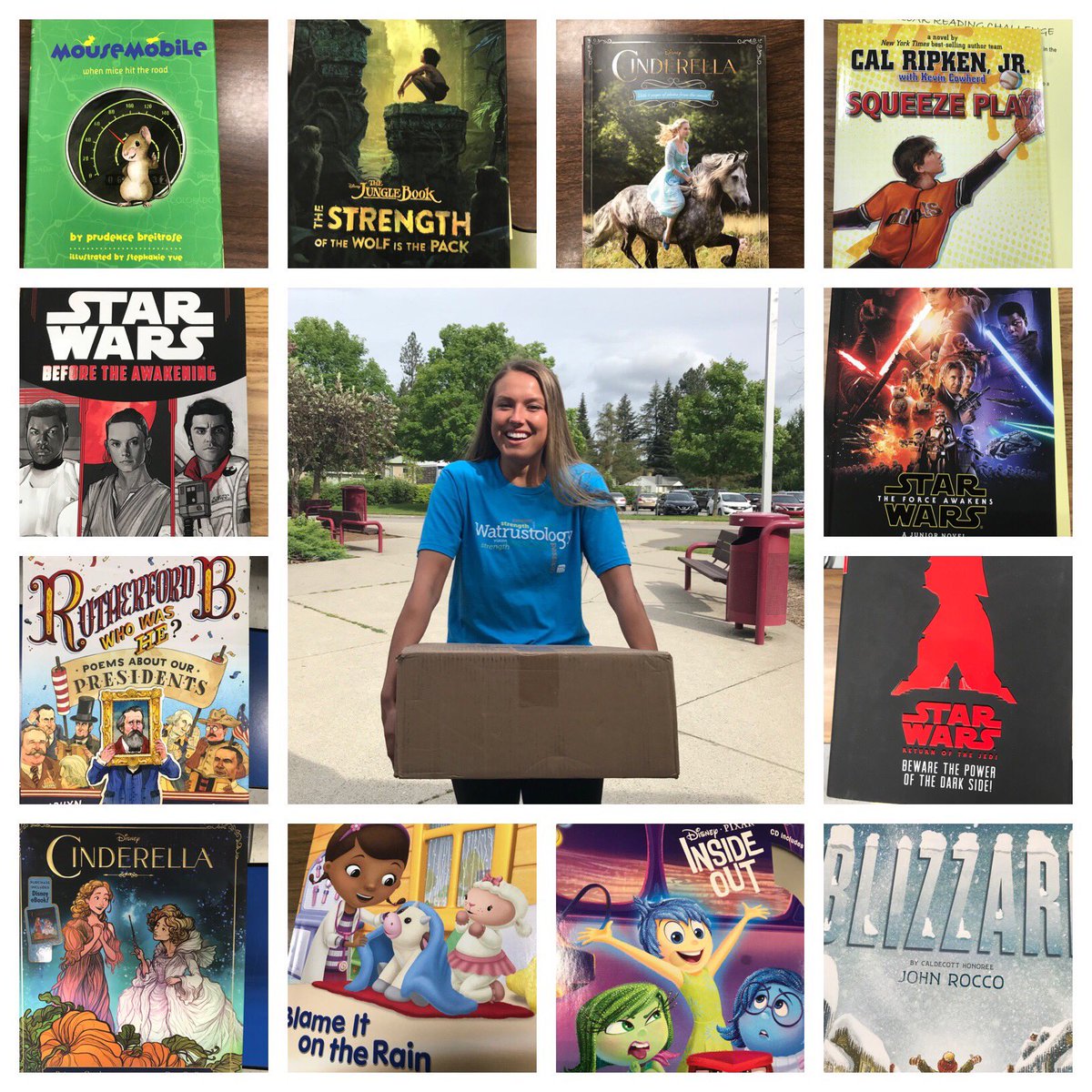 TheMikeEllis's tweet photo. Just a few of the 500 books @watrust is giving away to kids at Fernan Elementary School in #cdaID. #ad #WATrustology #GiveBack #Community #OnlyInIdaho #Idahome https://t.co/KjVYJx5QSE