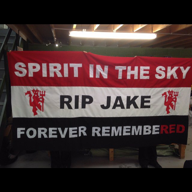 mufc_banners's tweet image. RIP brother, never be forgotten and you'll always be with us wherever we play. X #RIPJake