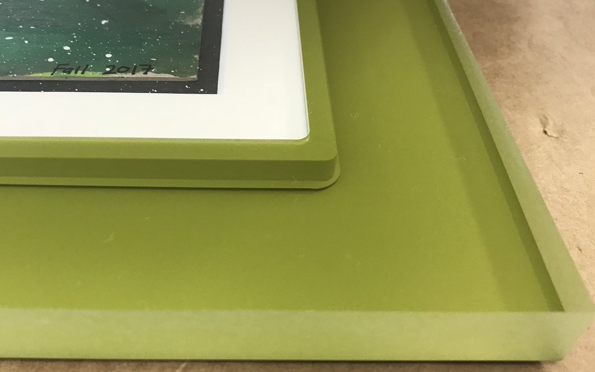 vjsstudio1023's tweet photo. A young local artists 🎨created this work as a gift and we chose a great @bellamoulding frame in the perfect shade of green that captures the light within the piece.🌳🌲🌳🌲
.
 #vjsstudioframers  #pictureframing #designideas #hamptons #customframing  
#shoplocal  #art #artists https://t.co/qyqDlFXRJD