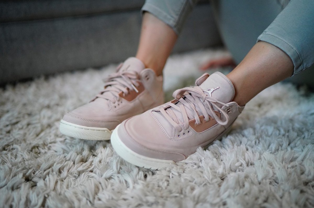 womens retro 3 beige