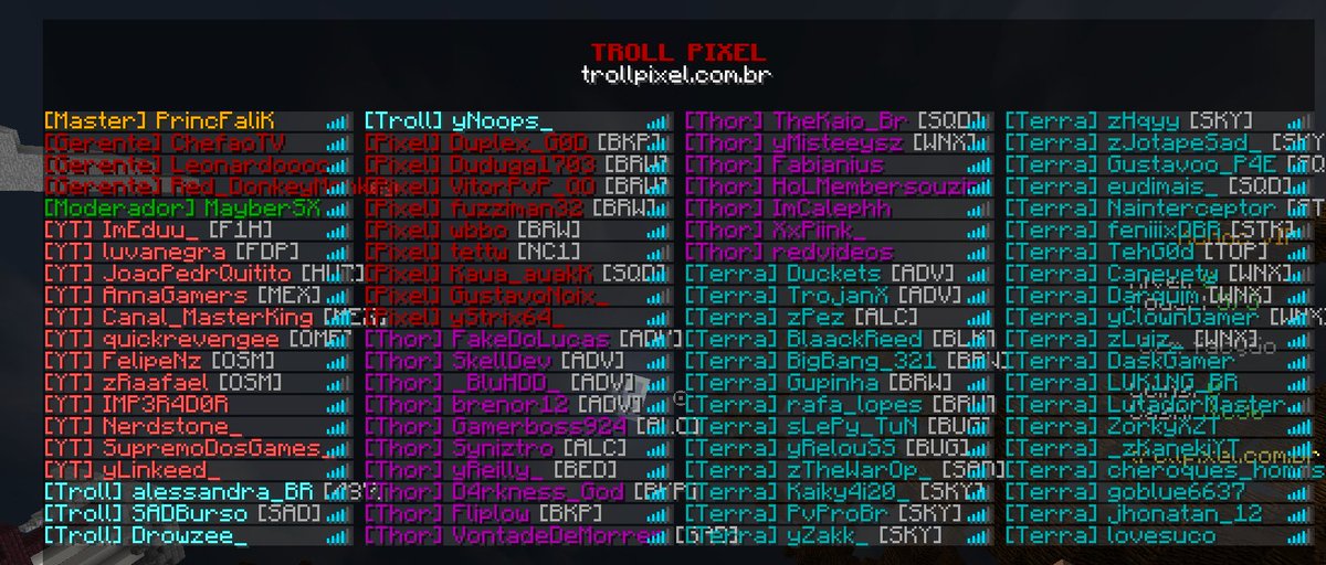 Sorteio de 3 VIPS TROLL (o melhor)
Servidor aberto, IP: Trollpixel.com.br 
Requisito ♻️+❤️ + comentar seu nick !