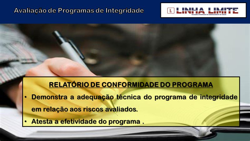 gomesmonteiro82's tweet image. Na avaliação do Programa de Integridade, a empresa deverá apresentar um Relatório de Conformidade do Programa.
Prontos para uma eventual necessidade de avaliação?
Fale conosco: linhalimite.com.br
#gerenciamentoderiscos #compliance #integridade #inteligência #linhalimite
