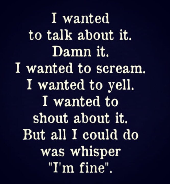 Emow83's tweet photo. #imfine https://t.co/moJu3RP3PL