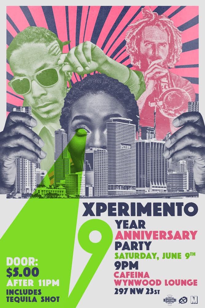 Come celebrate with us! 9 years of XPERIMENTO ! June 9th <a href="/cafeinawynwood/">Cafeina Lounge</a> !!!!! Set starts at 11pm ! $5 after 11pm includes tequila shot !!!