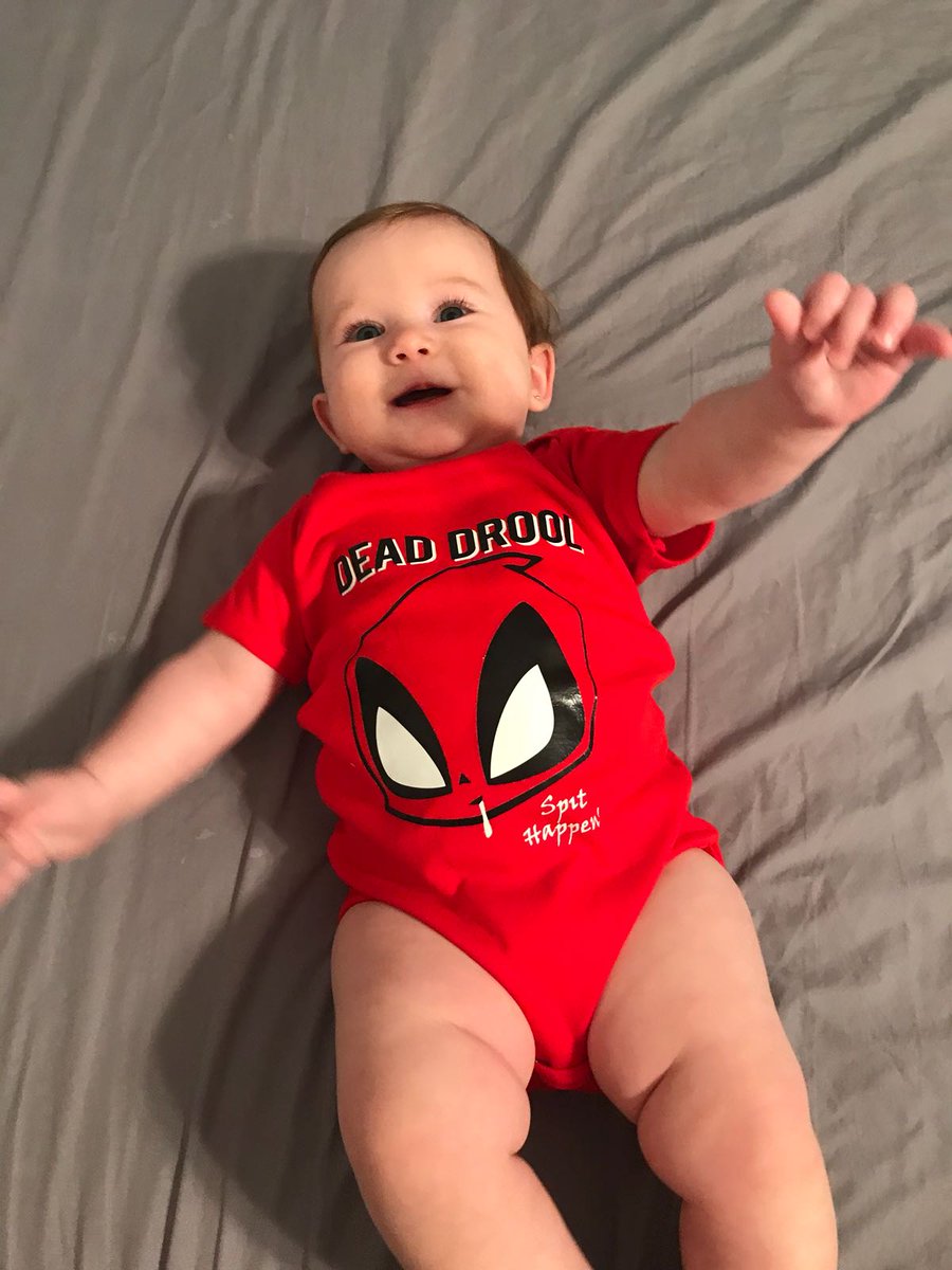 jasonrex79's tweet photo. Natalie Grace is ready to see Deadpool 2!!!....she is also available for Deadpool 3 if you are looking for bad a$$ baby girl, who gives nothing but "maximum effort" in everything she does!! @VancityReynolds @deadpoolmovie #Deadpool2 #Deadpool https://t.co/SvUf22GAIm